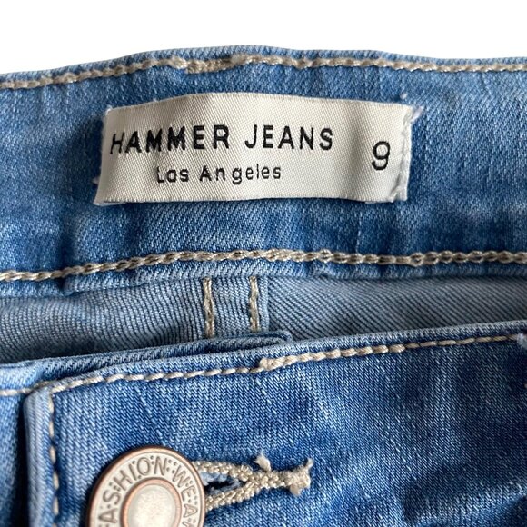Hammer Jeans Light Wash Blue Denim Bootcut Jeans Sz 9‎ Y2K Retro Boho - Picture 6 of 11